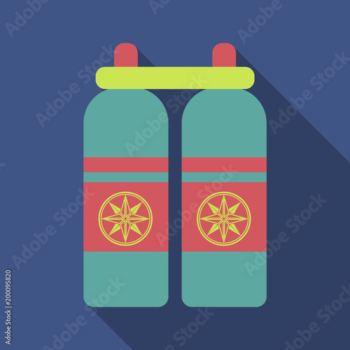 Diver cylinders oxygen tank isolated