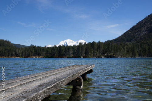Lake with mountains around