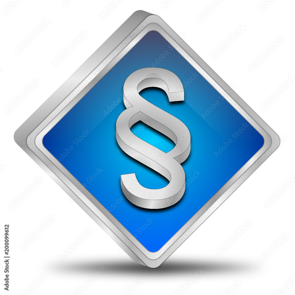 Law paragraph button - 3D illustration Law paragraph button - 3D illustration