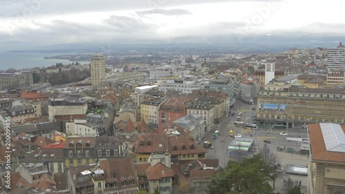 Wallpaper Mural Lausanne on a cloudy day Torontodigital.ca