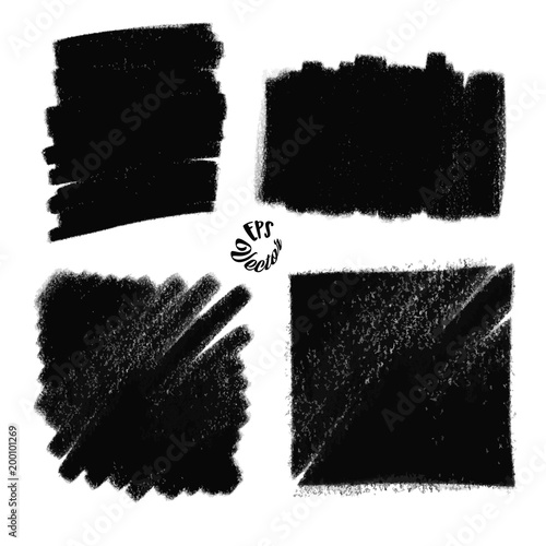 Four charcoal painted backgrounds