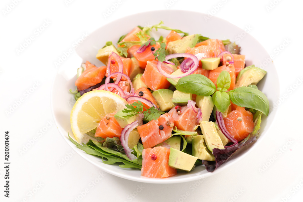 salmon and avocado salad