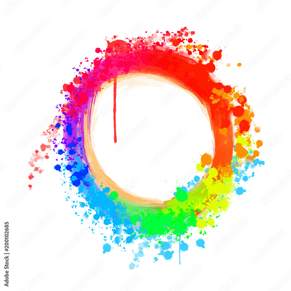 Colorful painted background circle Colorful painted background circle