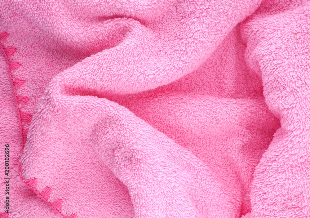 pink towel. background pink towel. background