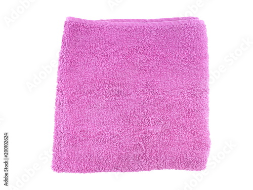 pink towel on a white background