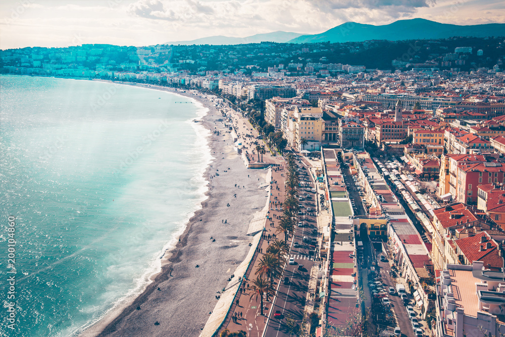 Beautiful view of Nice coastline.