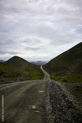 Patagonian Road and Mountainous Horizon