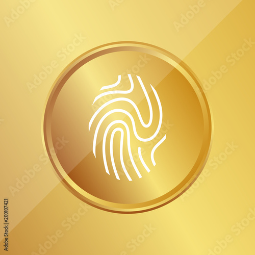 Gold Medaille - Fingerabdruck
