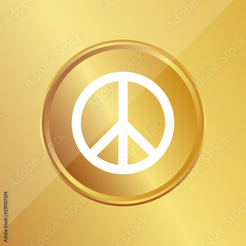 Gold Medaille - Peace Zeichen