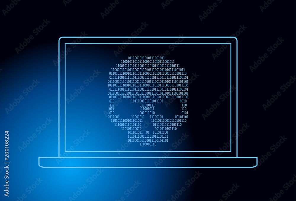 Obraz premium Cyber attack background.