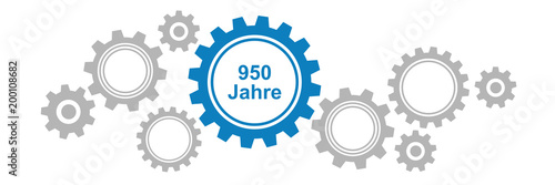 Zahnräder Banner - 950 Jahre