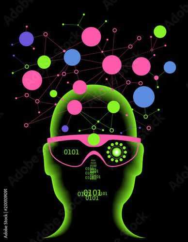 Virtual reality concept.