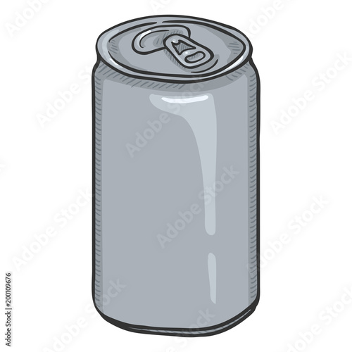 Vector Cartoon Blank Gray Beer