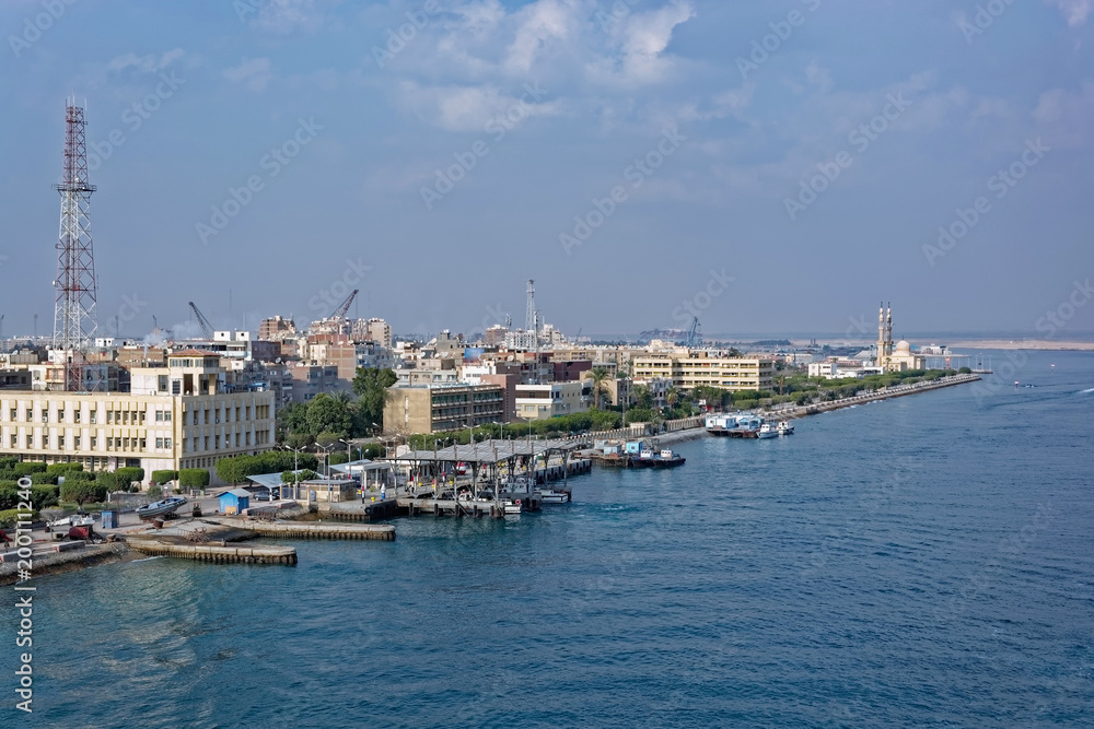 Port Fuad Suez Canal waterfront, Egypt