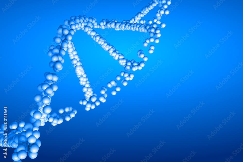  3d rendering DNA molecule