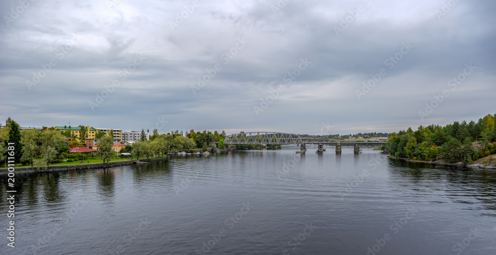 Cityscape of Savonlinna, Finland.