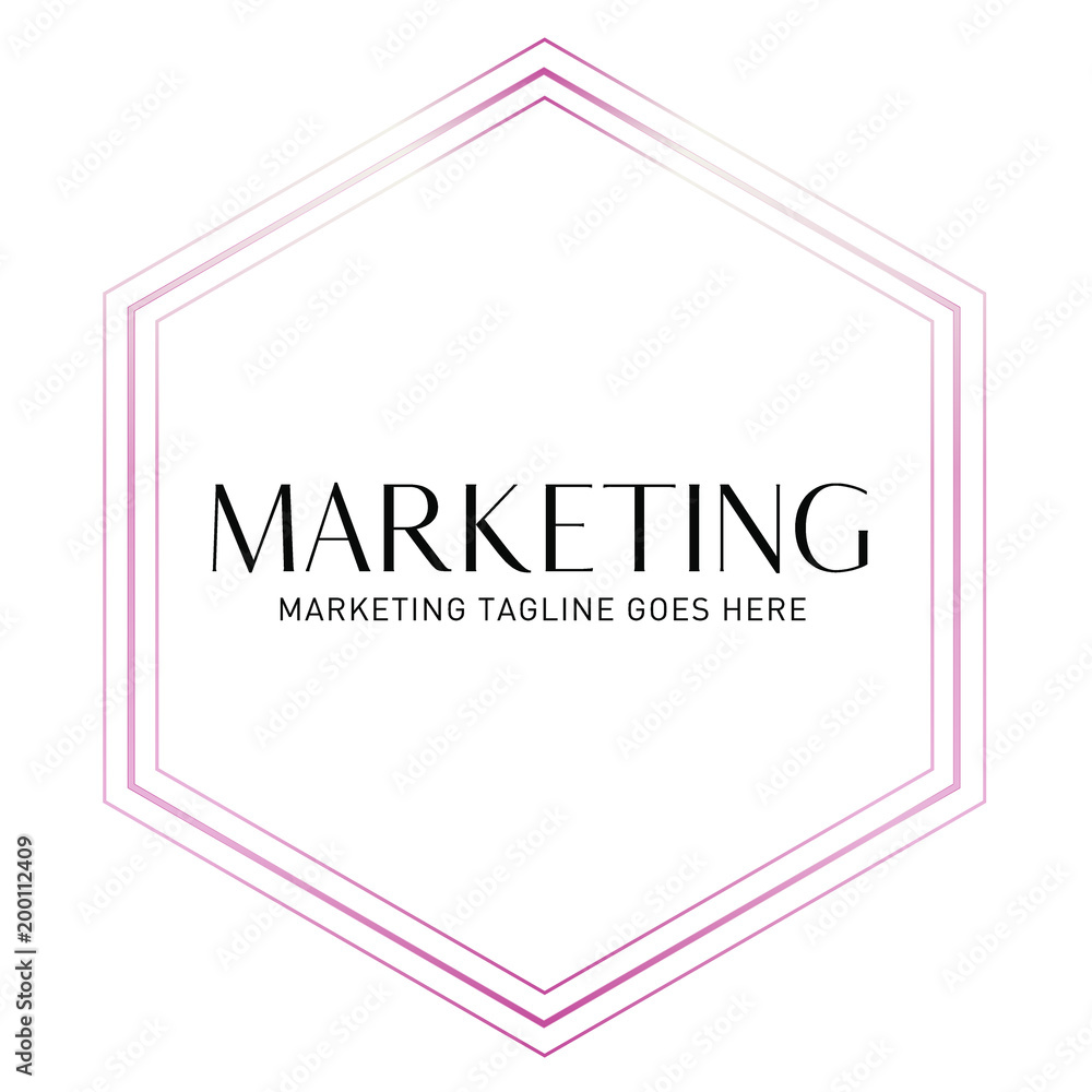 Rose Gold Feminine Logo Design Stock Vector Adobe Stock