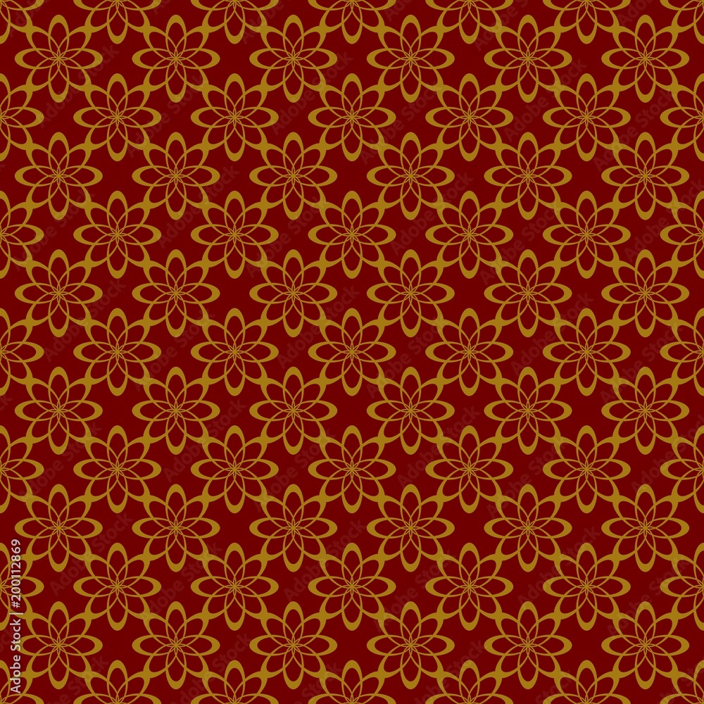 Gold and red background with seamless pattern, suitable as wrapping paper.Gold and red paper with seamless abstract pattern. Imitation of gold. Gold and red background with seamless pattern, suitable as wrapping paper.Gold and red paper with seamless abstract pattern. Imitation of gold.
