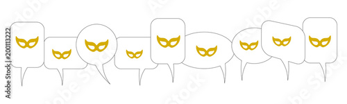 Sprechblasen - Maske