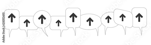 Sprechblasen - Pfeil - hoch