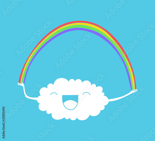 cloud and rainbow illustration