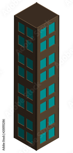 Isometrisches Hochhaus