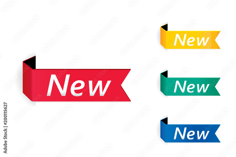 Set of new label design. Vector illustration Set of new label design. Vector illustration