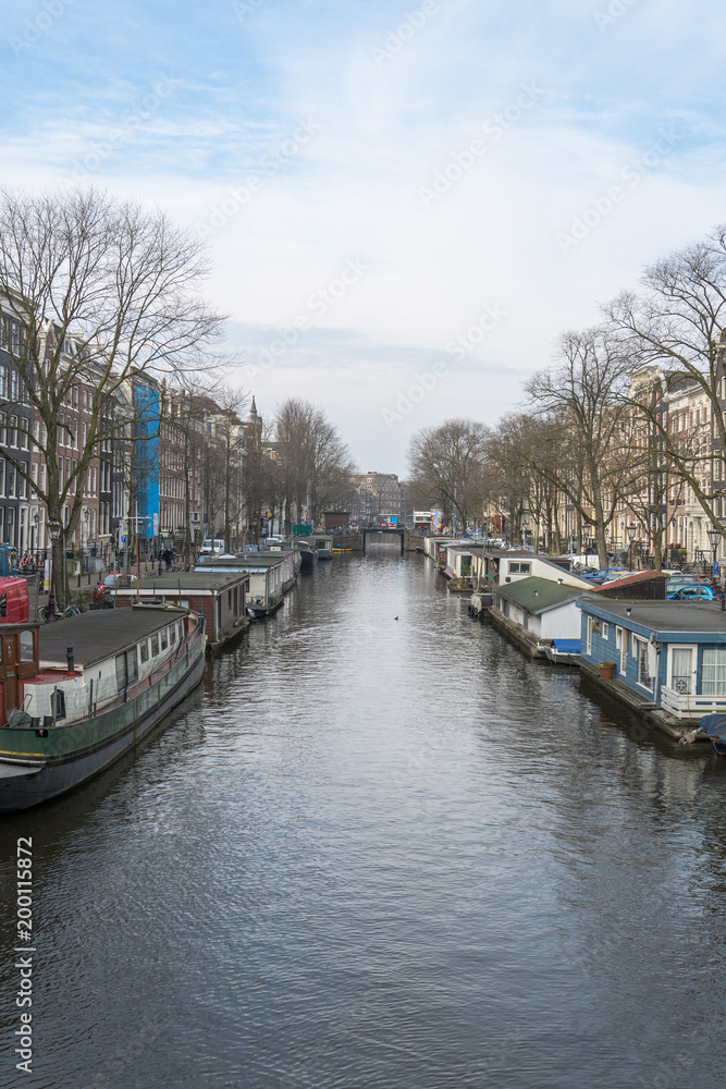 Gracht in Amsterdam, Netherlands