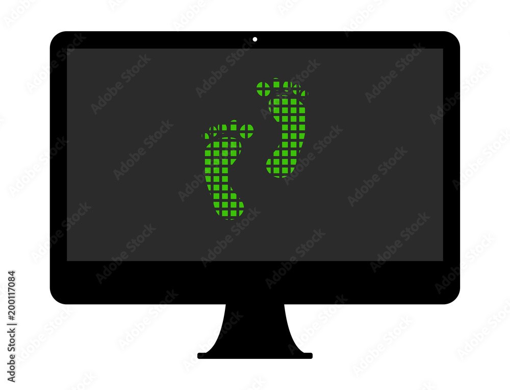 Pixel Icon PC - Fußspuren Pixel Icon PC - Fußspuren
