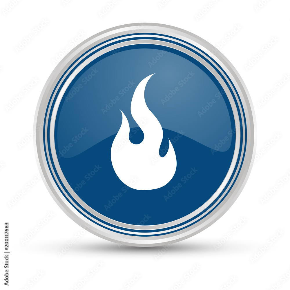 Blauer Button - Feuer Blauer Button - Feuer