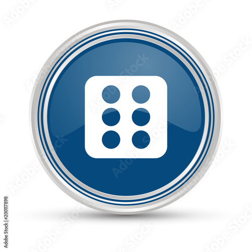 Blauer Button - Spielwürfel