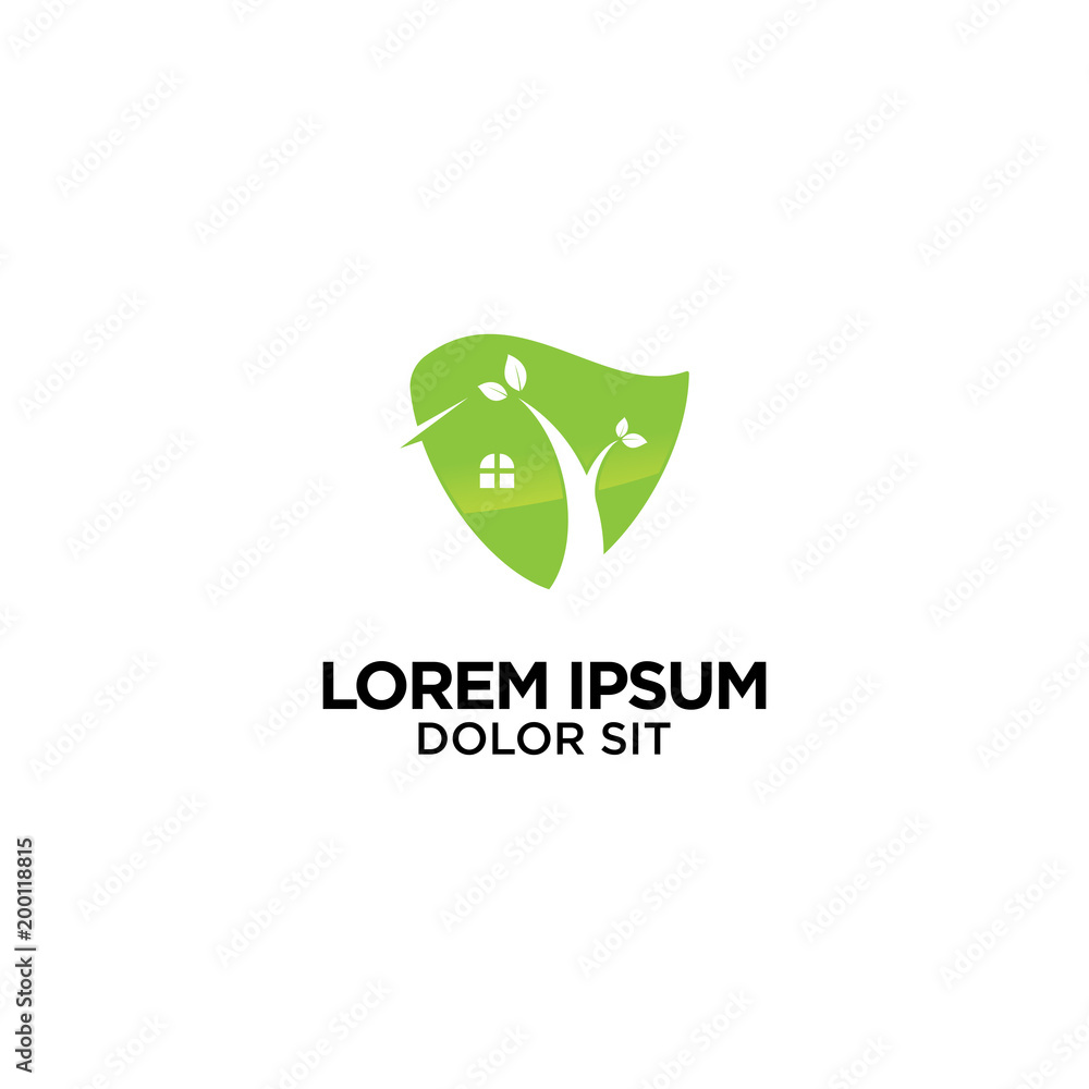 Eco Home Logo Template Eco Home Logo Template