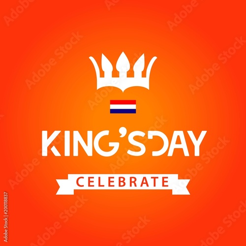 King's Day Celebrate Vector Template Design Illustration