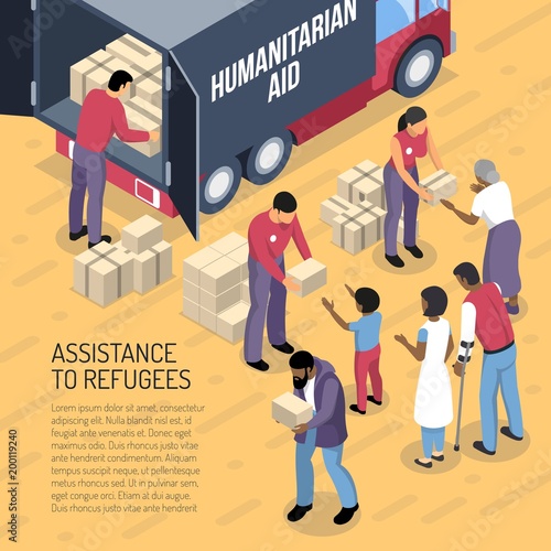 Volunteers Isometric Illustration