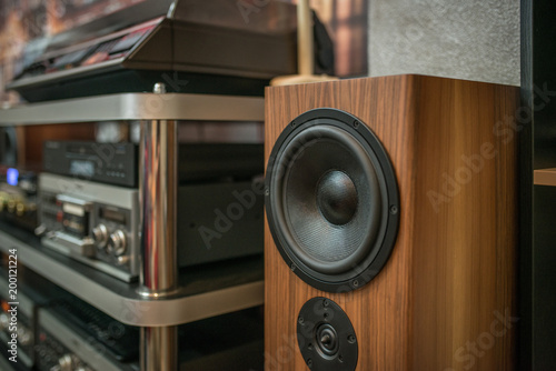 Foto Home sound system  natural wood sound system