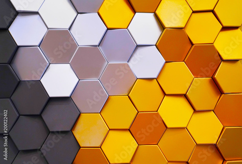 Honeycomb shape colorful decorative ceramic tiles on wall