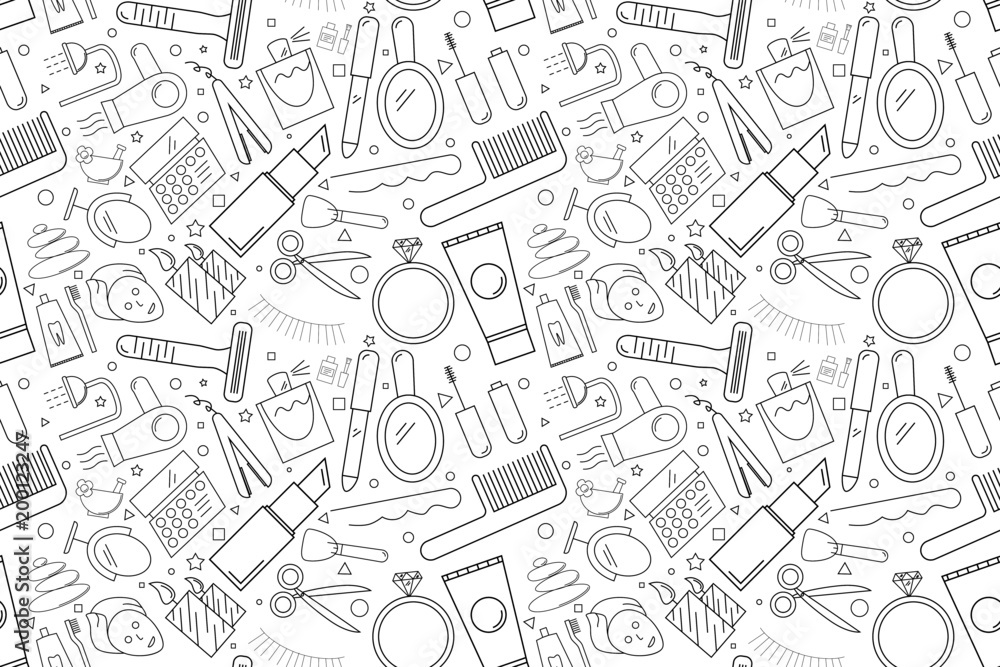 Vector beauty pattern. Beauty seamless background Vector beauty pattern. Beauty seamless background