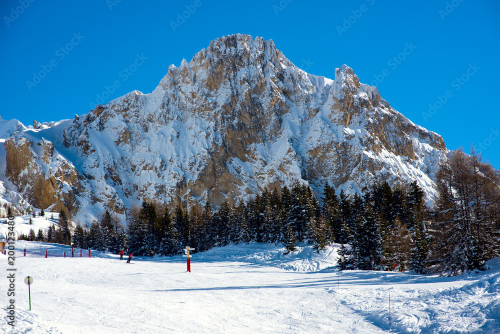 Mountain valley in the Alps France Mountain valley in the Alps France
