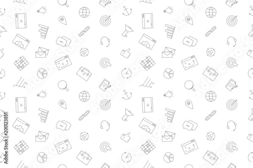 Vector marketing pattern. Marketing seamless background