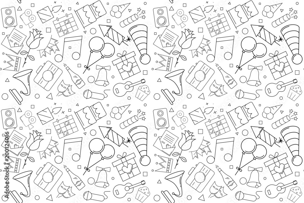 Vector party pattern. Party seamless background