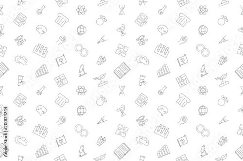 Vector science pattern. Science seamless background