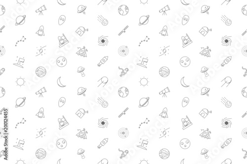 Vector space pattern. Space seamless background
