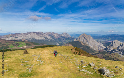 Typical panorama of the Basque mountains