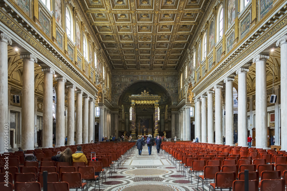 interior of the Basilica of Santa Maria Maggiore in Rome