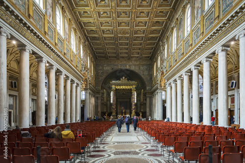 Fototapeta interior of the Basilica of Santa Maria Maggiore in Rome