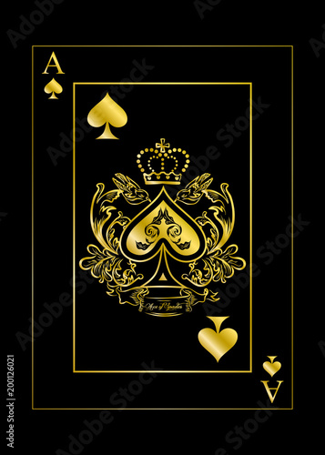 the spades ace gold