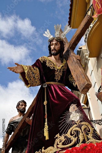 Fotografie, Obraz Santísimo Cristo de la Misericordia en procesión