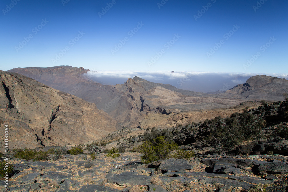 View during a hike in Jabal Akhdar, Oman