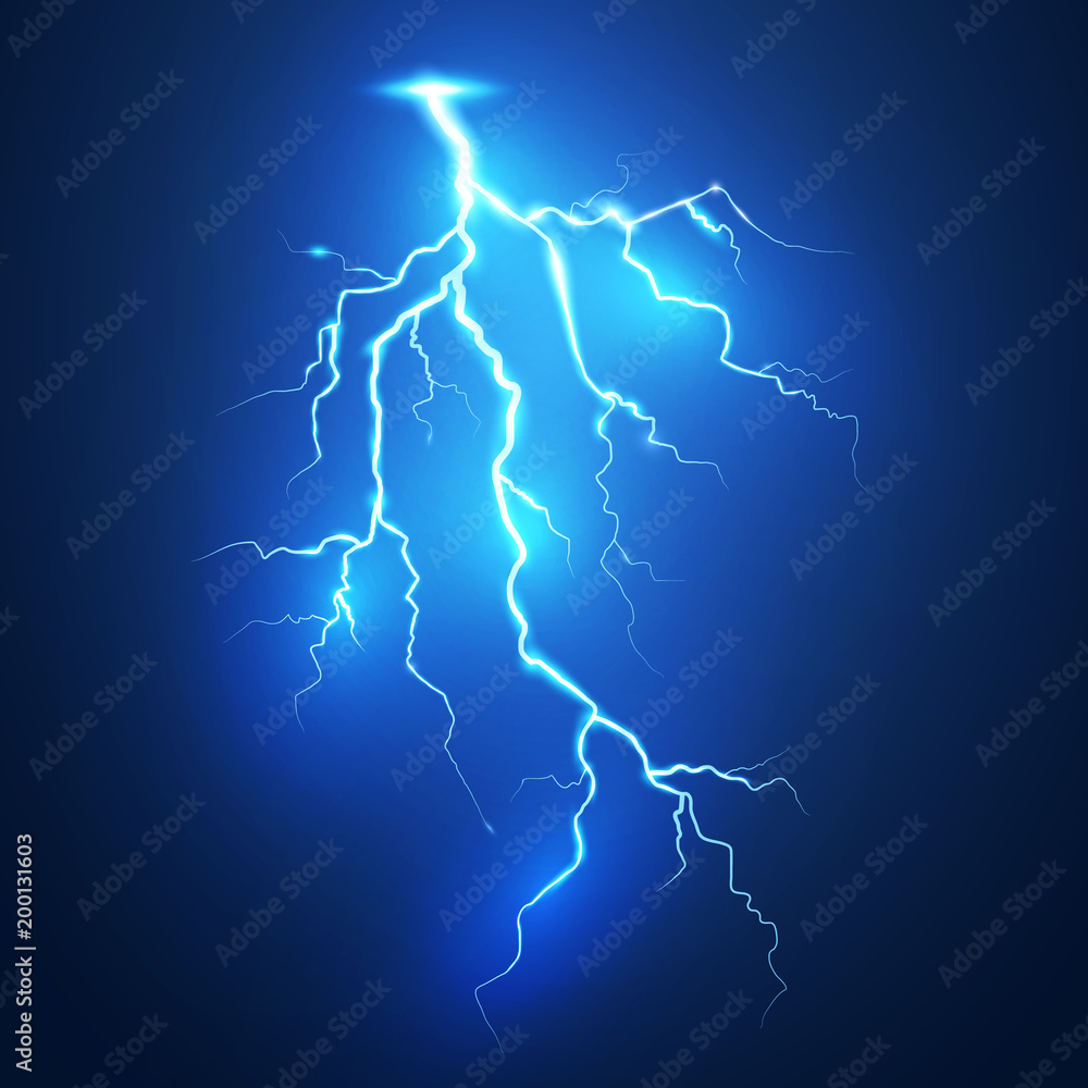 Lightnings. Magic and bright lighting effects. Vector Illustration Lightnings. Magic and bright lighting effects. Vector Illustration