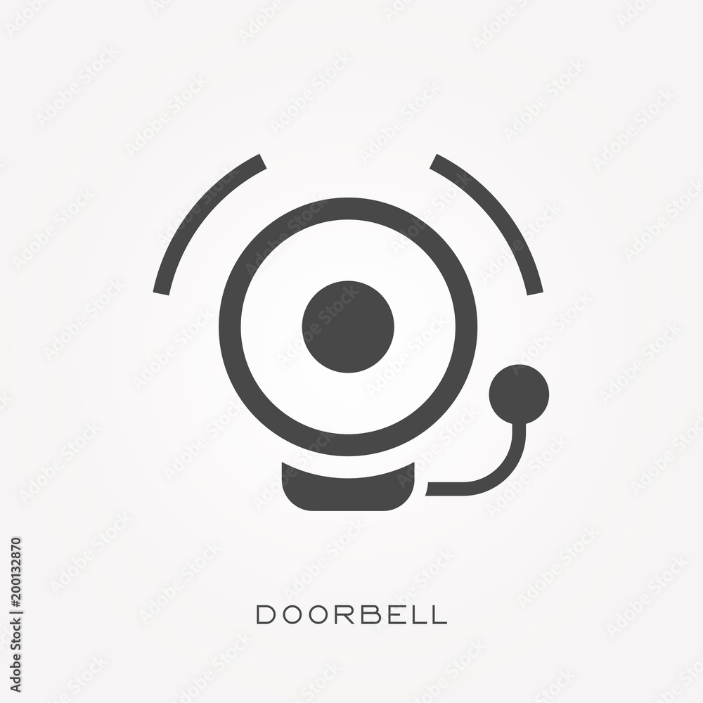 Silhouette icon doorbell Silhouette icon doorbell